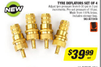 Autobarn Tyre Deflators Set of 4 offer