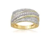 Bevilles Jewellery 9ct Yellow Gold Ring with 0.75ct of Diamonds offer