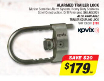 Autobarn Alarmed Trailer Lock offer