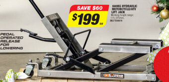 Autobarn 680kg Hydraulic Motorcycle / ATV Lift Jack offer