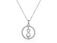 Sterling Silver Circle & Infinity Necklace