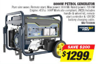 Autobarn 8000W Petrol Generator offer
