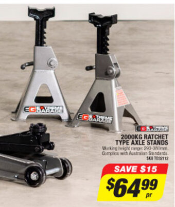 Autobarn 2000kg Ratchet Type Axle Stands offer