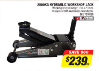 Autobarn 2500kg Hydraulic Workshop Jack offer