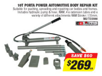 Autobarn 10T Porta Power Automotive Body Repair Kit offer