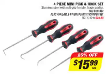 Autobarn 4 Piece Mini Pick & Hook Set offer
