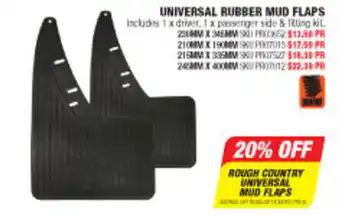 Autobarn Universal Rubber Muds Flaps offer