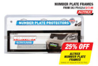 Autobarn Altrex -Number Plate Frames offer