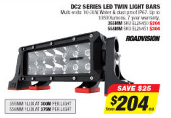 Autobarn Roadvision - DC2 Series Led Twin Light Bars offer