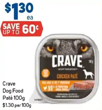 Foodland Crave Dog Food Paté 100g offer