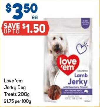 Foodland Love 'em Jerky Dog Treats 200g offer
