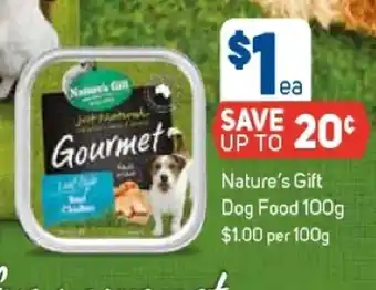 Foodland Nature's Gift Dog Food 100g offer