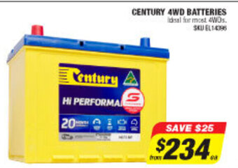 Autobarn Century 4WD Batteries offer