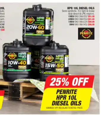 Autobarn Penrite - HPR 10L Diesel Oils offer