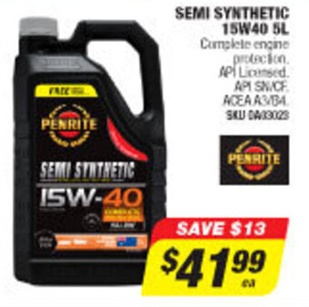 Autobarn Penrite - Semi Synthetic 15W40 5L offer