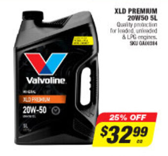 Autobarn Valvoline XLD Premium 20W50 5L offer