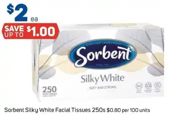 Foodland Sorbent Silky Facial Tissues 250s offer