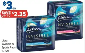 Foodland Libra Invisible Sports Pads 10-12s offer