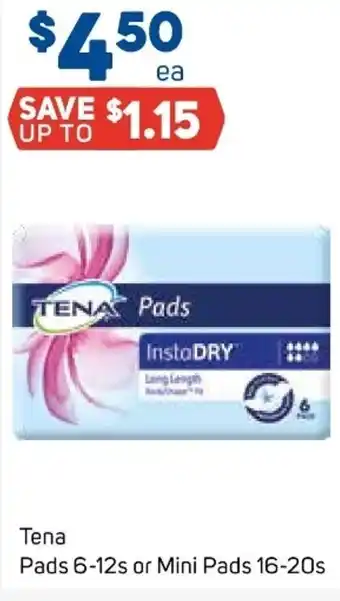 Foodland Tena Pads 6-12s or Mini Pads 16-20s offer