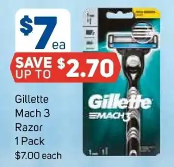 Foodland Gillette Mach 3 Razor 1 Pack offer