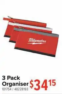 Milwaukee 3 pack organiser