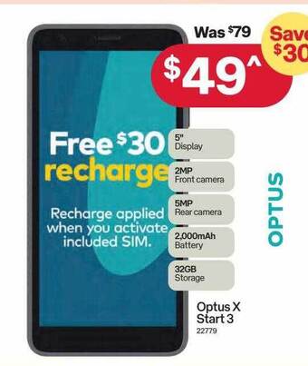 Australia Post Optus x start 3 offer