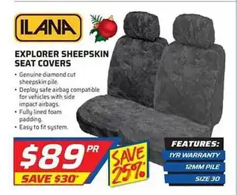 Auto One Explorer sheepskin seat covers ilana offer