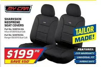 Auto One Sharkskin neoprene seat covers my car offer
