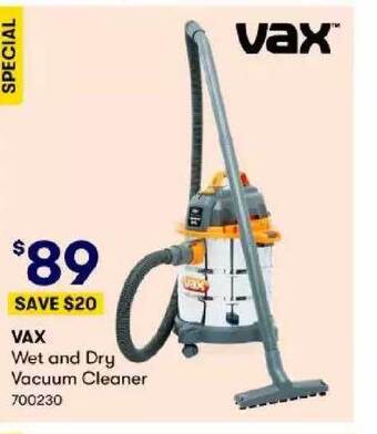 BIG W Vax wet and dry vacuum cleaner offer