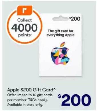 BIG W Apple $200 gift card offer