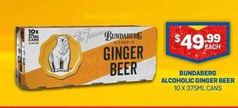 Bottlemart Bundaberg alcoholic ginger beer offer