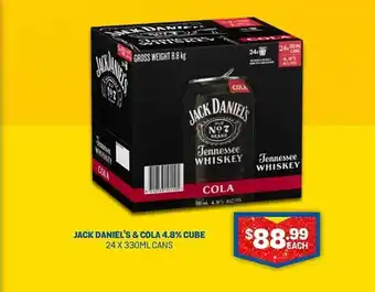 Bottlemart Jack daniel's & cola cube offer