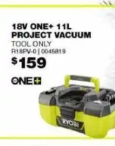 Bunnings 18v one+ 11l project vacuum ryobi offer