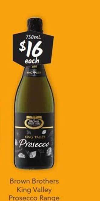 Cellarbrations Brown brothers king valley prosecco range offer