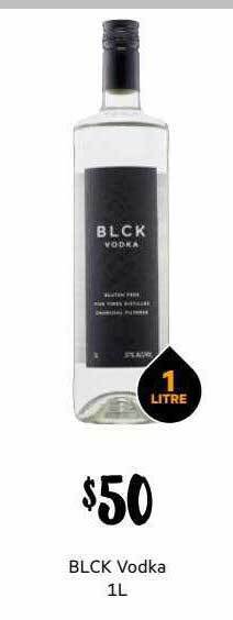 First Choice Liquor Blck vodka offer