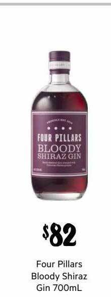First Choice Liquor Four pillars bloody shiraz gin offer