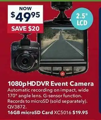 Jaycar Electronics 1080p hddvr event camera offer