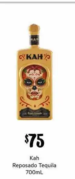 First Choice Liquor Kah reposado tequila offer