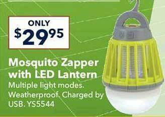 Jaycar Electronics Mosquito zapper with led lantern offer