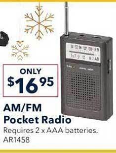 Jaycar Electronics Am-fm pocket radio offer