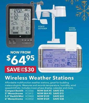 Jaycar Electronics Wireless weather stations offer