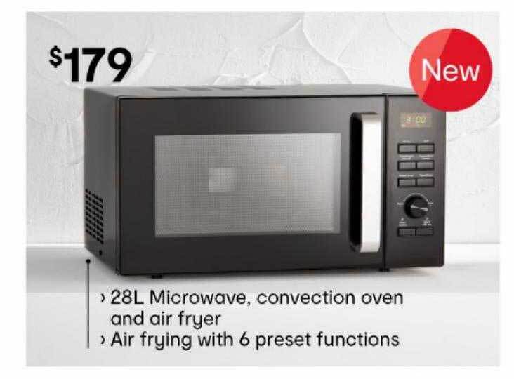 28l microware, convection oven and air fryer or air frying with 6