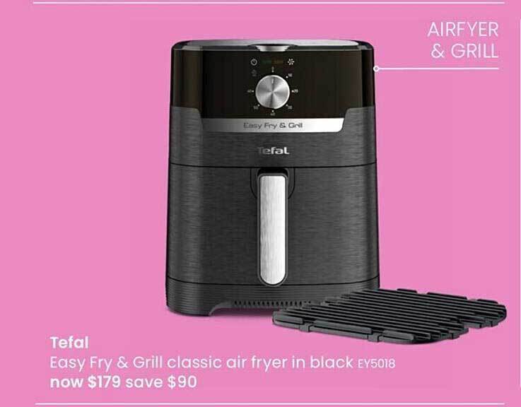 Tefal easy fry & grill classic air fryer in black offer at Myer