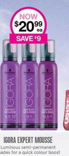 Priceline Igora expert mousse offer