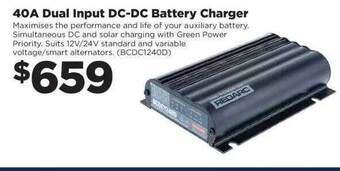 Repco 40a dual input dc-dc battery charger offer