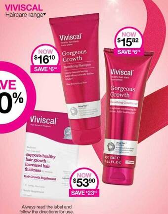Viviscal haircare range