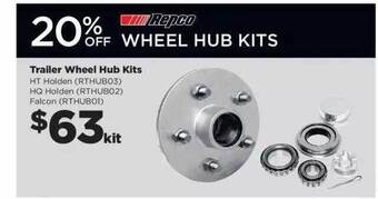 Repco Trailer wheel hub kits offer