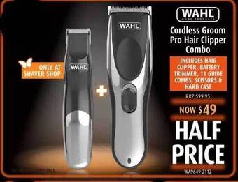 Shaver Shop Wahl cordless groom pro hair clipper combo offer