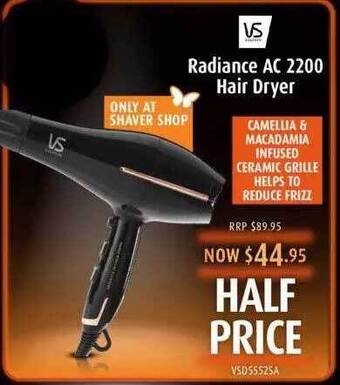 Vs radiance ac 2200 hair dryer