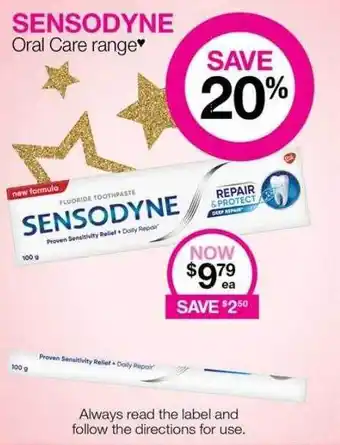 Priceline Sensodyne oral care range offer